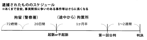 逮捕されたもののスケジュール